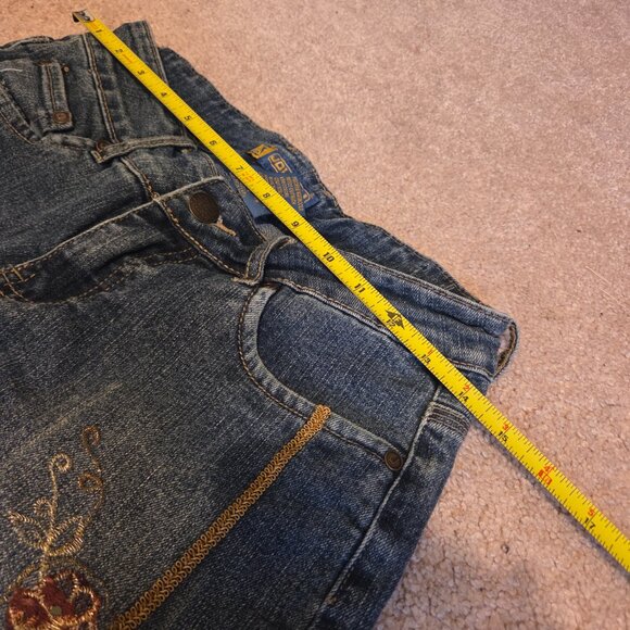 JouJou Dark Blue Women's Jeans Butteryfly Design Size 7 Clothing - Picture 5 of 7